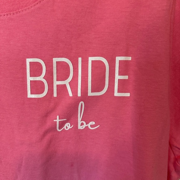 New Bride To Be Set: Pink T Shirt Size Small , Future Mrs. Sash, And Bride Hat - Picture 3 of 14